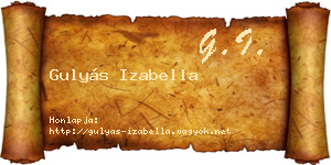Gulyás Izabella névjegykártya